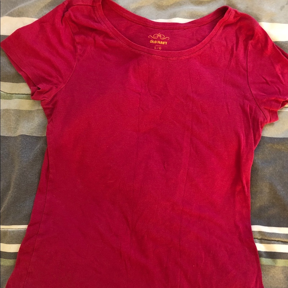 Pink short sleeve shirt